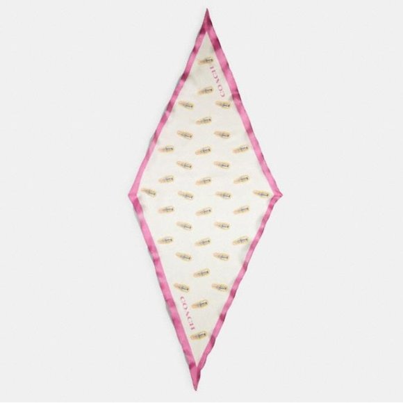 Coach Accessories - ❤️ 👄 Coach LIPSTICK PRINT SILK DIAMOND SCARF